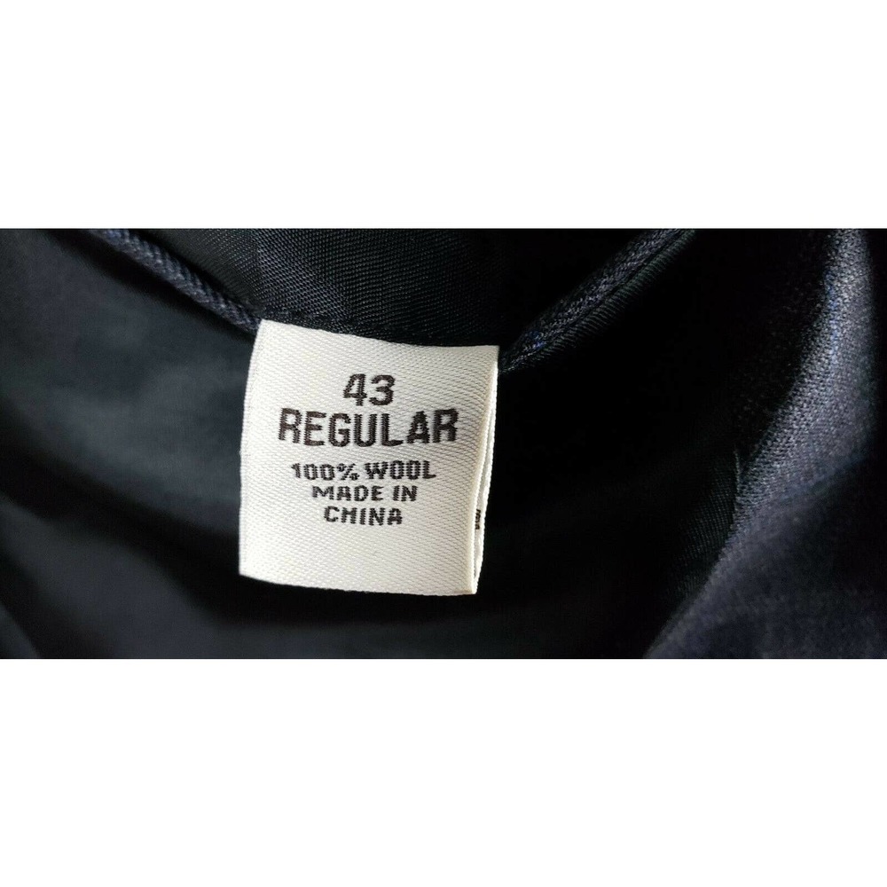 Pronto Uomo Sport Coat Gray Windowpane Check Jacket Mens 43R 100% Wool - Picture 10 of 10